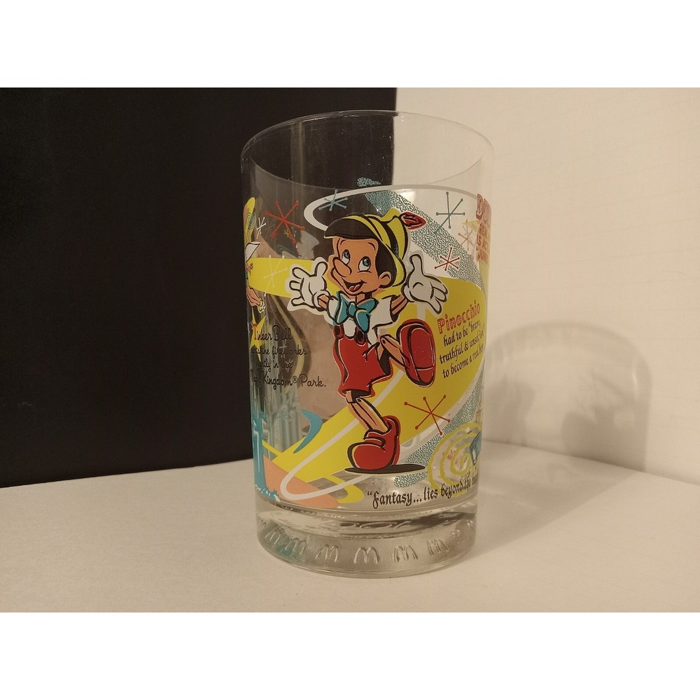 McDonalds Walt Disney World 100 Years of Magic Glass Pinocchio+